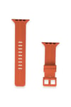 Mey İthalat®   Watch 42mm KR408 Çizgili Silikon Kordon - Turuncu