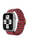 Mey İthalat®   Watch 42mm Star Kordon - Zigzag Kırmızı-Siyah