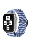 Mey İthalat®   Watch 42mm Star Kordon - Zigzag Beyaz-Mavi