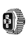 Mey İthalat®   Watch 42mm Star Kordon - Zigzag Siyah-Beyaz