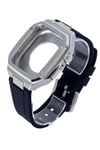 Mey İthalat®   Watch 44mm KR402 Metal Kasa Silikon Kordon - Gümüş