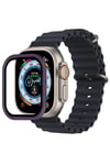 Mey İthalat®   Watch Ultra 49mm Alüminyum Kasa Cam Ekran Koruyucu - Mor