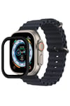 Mey İthalat®   Watch Ultra 49mm Alüminyum Kasa Cam Ekran Koruyucu - Siyah