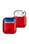 Mey İthalat®  Airpods 2 (2.nesil) 3in1 Kılıf - Kırmızı-Lacivert