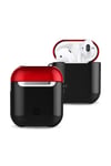 Mey İthalat®  Airpods 2 (2.nesil) 3in1 Kılıf - Siyah-Kırmızı