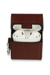 Mey İthalat®  Airpods 2 (2.nesil) Deri Kılıf - Bordo