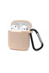 Mey İthalat®  Airpods 2 (2.nesil) Sert Silikon Kılıf - Bej