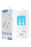 Mey İthalat®  DC09 Ses Duyarlı Işıklı Micro USB Kablo 1M 2A - Beyaz