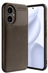 Mey İthalat®  Honor 400 Kılıf Auto Focus Karbon Kapak - Kahverengi