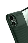 Mey İthalat®  Honor 400 Kılıf Auto Focus Karbon Kapak - Koyu Yeşil