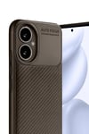 Mey İthalat®  Honor 400 Kılıf Auto Focus Karbon Kapak - Kahverengi