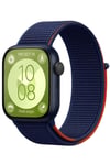 Mey İthalat®  Huawei Fit 4 Hasırlı Cırtcırtlı Kordon - Lacivert-Turuncu