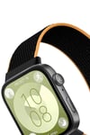 Mey İthalat®  Huawei Fit 4 Hasırlı Cırtcırtlı Kordon - Siyah-Turuncu