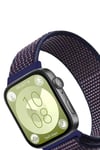 Mey İthalat®  Huawei Fit 4 Hasırlı Cırtcırtlı Kordon - Mavi-Beyaz