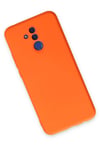 Mey İthalat®  Huawei Mate 20 Lite Kılıf Nano içi Kadife Silikon - Turuncu