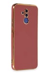 Mey İthalat®  Huawei Mate 20 Lite Kılıf Volet Silikon - Kırmızı