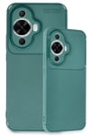 Mey İthalat®  Huawei Nova 12S Kılıf Auto Focus Karbon Kapak - Koyu Yeşil
