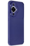 Mey İthalat®  Huawei Nova 12S Kılıf Auto Focus Karbon Kapak - Lacivert