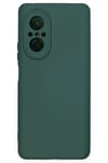 Mey İthalat®  Huawei Nova 9 SE Kılıf Nano içi Kadife Silikon - Koyu Yeşil