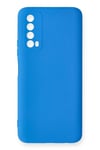 Mey İthalat®  Huawei P Smart 2021 Kılıf Nano içi Kadife Silikon - Mavi