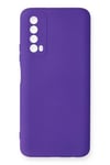 Mey İthalat®  Huawei P Smart 2021 Kılıf Nano içi Kadife Silikon - Mor