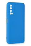 Mey İthalat®  Huawei P Smart 2021 Kılıf Nano içi Kadife Silikon - Mavi