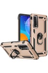 Mey İthalat®  Huawei P Smart 2021 Kılıf Sofya Yüzüklü Silikon Kapak - Gold