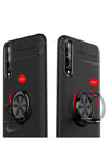 Mey İthalat®  Huawei P Smart S Kılıf Range Yüzüklü Silikon - Siyah