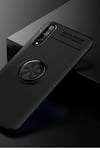 Mey İthalat®  Huawei P Smart S Kılıf Range Yüzüklü Silikon - Siyah