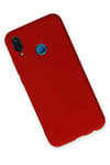 Mey İthalat®  Huawei P20 Lite Kılıf Nano içi Kadife Silikon - Kırmızı