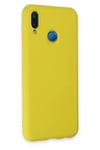Mey İthalat®  Huawei P20 Lite Kılıf Nano içi Kadife Silikon - Sarı