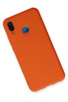Mey İthalat®  Huawei P20 Lite Kılıf Nano içi Kadife Silikon - Turuncu