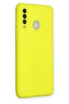 Mey İthalat®  Huawei P30 Lite Kılıf Nano içi Kadife Silikon - Sarı