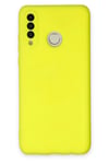 Mey İthalat®  Huawei P30 Lite Kılıf Nano içi Kadife Silikon - Sarı