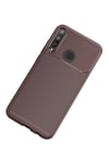 Mey İthalat®  Huawei P40 Lite E Kılıf Auto Focus Karbon Kapak - Kahverengi