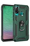 Mey İthalat®  Huawei P40 Lite E Kılıf Sofya Yüzüklü Silikon Kapak - Yeşil
