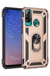 Mey İthalat®  Huawei P40 Lite E Kılıf Sofya Yüzüklü Silikon Kapak - Gold