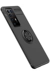 Mey İthalat®  Huawei P40 Pro Kılıf Range Yüzüklü Silikon - Siyah