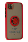 Mey İthalat®  Huawei Y5P Kılıf Montreal Yüzüklü Silikon Kapak - Kırmızı