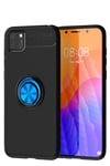 Mey İthalat®  Huawei Y5P Kılıf Range Yüzüklü Silikon - Siyah-Mavi