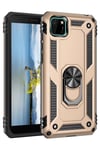 Mey İthalat®  Huawei Y5P Kılıf Sofya Yüzüklü Silikon Kapak - Gold