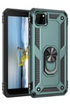 Mey İthalat®  Huawei Y5P Kılıf Sofya Yüzüklü Silikon Kapak - Yeşil