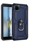 Mey İthalat®  Huawei Y5P Kılıf Sofya Yüzüklü Silikon Kapak - Lacivert