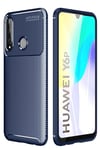 Mey İthalat®  Huawei Y6P Kılıf Auto Focus Karbon Kapak - Lacivert