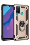 Mey İthalat®  Huawei Y6P Kılıf Sofya Yüzüklü Silikon Kapak - Gold
