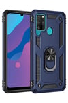 Mey İthalat®  Huawei Y6P Kılıf Sofya Yüzüklü Silikon Kapak - Lacivert