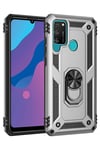 Mey İthalat®  Huawei Y6P Kılıf Sofya Yüzüklü Silikon Kapak - Gümüş