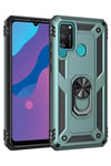 Mey İthalat®  Huawei Y6P Kılıf Sofya Yüzüklü Silikon Kapak - Yeşil