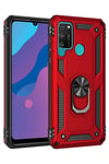 Mey İthalat®  Huawei Y6P Kılıf Sofya Yüzüklü Silikon Kapak - Kırmızı