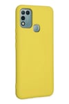 Mey İthalat®  İnfinix Hot 10 Play Kılıf Nano içi Kadife Silikon - Sarı